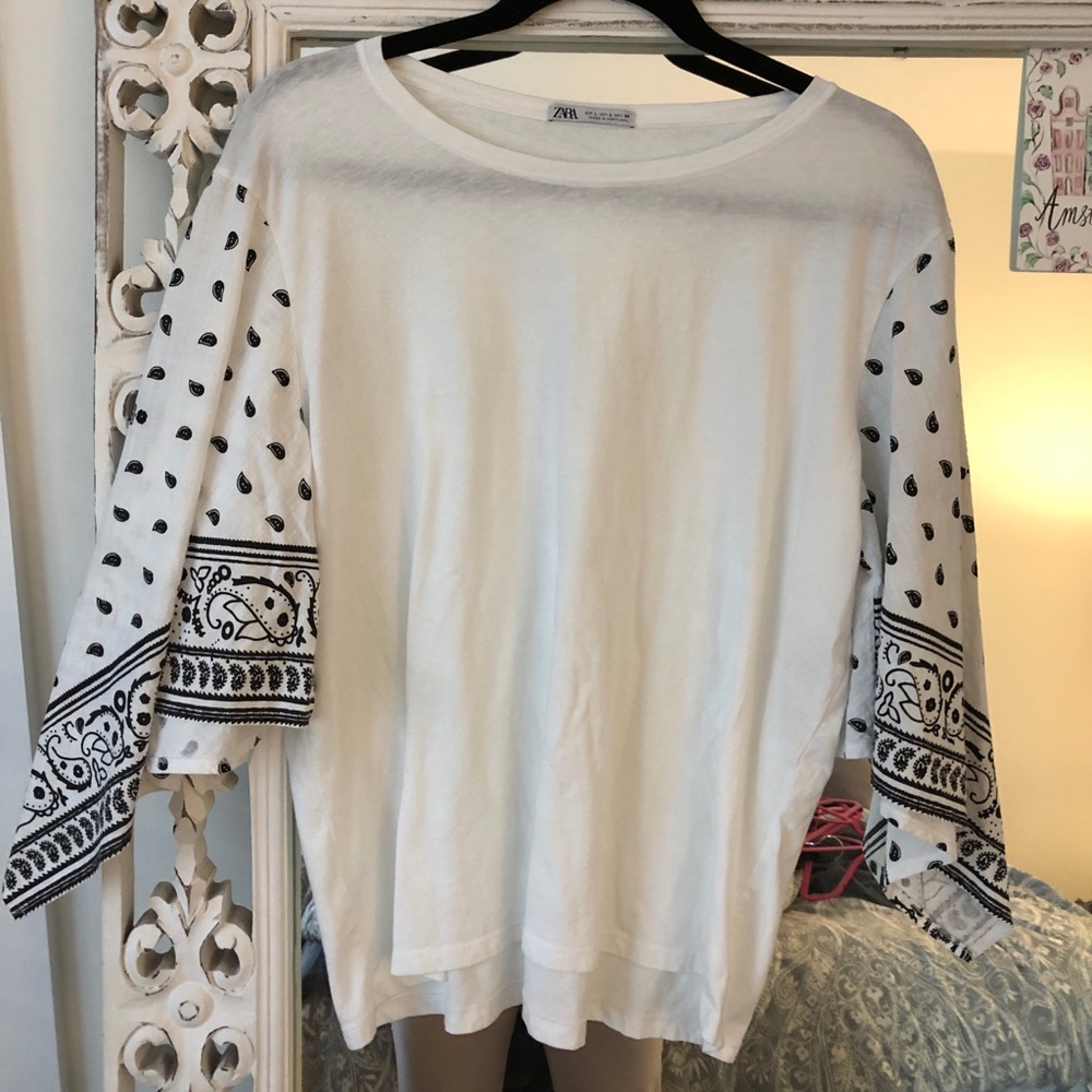 Zara Bandana sleeve Tee